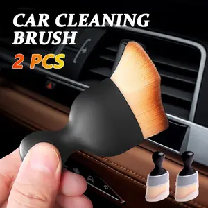 Soft Car Cleaning Brush Set – 2/4pcs Interior Detail Brushes, Gentle Bristles, Scratch-Free Dust Removal