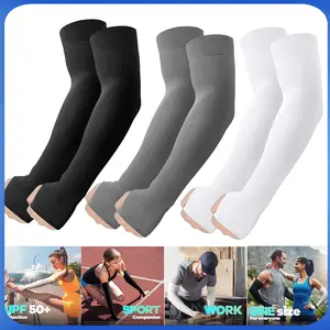 Sun Protection UV Arm Sleeves with Thumb Hole for Men Women Youth UPF 50+ Sports Compression Cooling Arm Sleeves