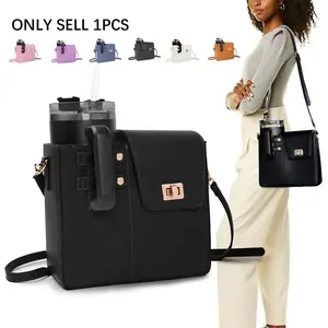 Universal Large Insulated Water Bottle Sleeve, Outdoor Portable Shoulder Strap Holder, Durable Protective Bag for Hot & Cold Drinks