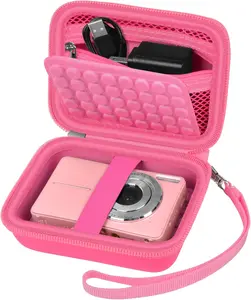 Digital Camera Case Compatible with CAMKORY/for Lecnippy/for Lecran/for  PIXPRO/for Qumcou/for WONNIE Point & Shoot Cameras, Small Compact Camera Pouch for SD Card Accessories -Deep