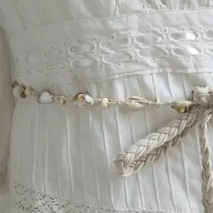 Hot Girl Waistband Western Woven Cowgirl Belt Tie Seashells