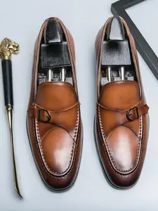 Men's Elegant Solid Color Loafers, Fashionable Casual Comfortable Loafers for Summer, Minimalist All-match Slip-on Shoes for Daily Wear, Boy