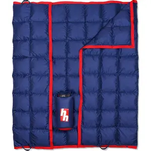 Down Camping Blanket 650 Fill Power - Ultralight Backpacking Quilt (1lb 6oz) Warm & Water-Resistant 20D Nylon Shell for Outdoors, Camping, Hiking, Travel, & Stadium - Packable