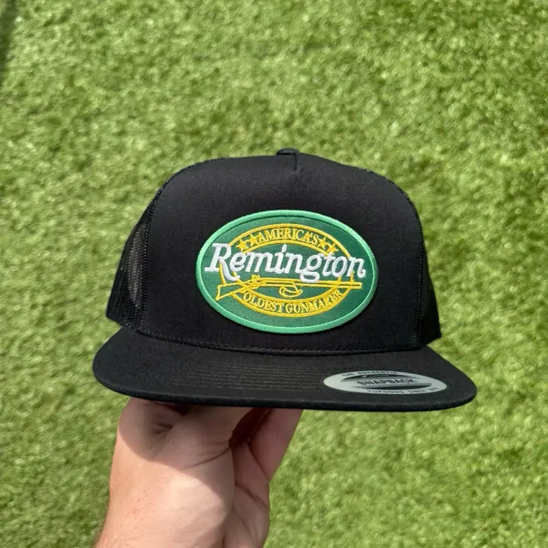 Vintage Remington Snapback Flat Bill Adjustable Hat Modern Twist Casual Outings Vintage Remington Snapback Flat Bill Adjustable Hat Modern Twist Casual Outings