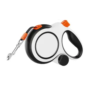 1pc 5m Retractable Dog Leash, Anti-Pull Pet Leash for Medium Large Dogs, 360° No-Tangle, One-Button Control, Poop Bag Holder, Flexi Leash, Training Leash