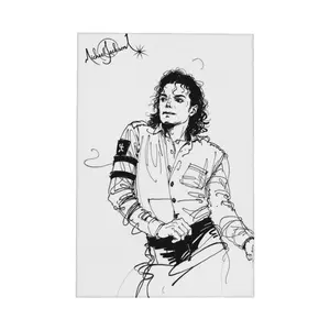 Michael Jackson Decorative Painting,MJ Music Legend King of Pop,MJ Biopic Movie,Gift For MJ Fans,Original Picture,Canvas Artwork for Home Living Room Bedroom Office Hotel Restaurant Bar,Inner Frame,8x12, 12x18, 16x24, 20x30, 24x36 inch