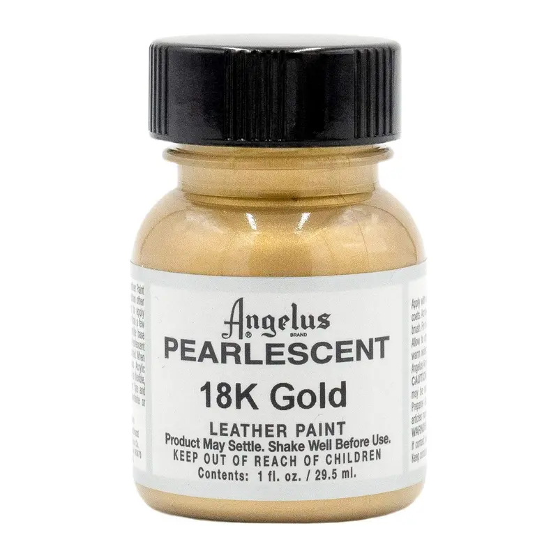 Angelus Pearlescent 18K Gold Acrylic Leather Paint - Flexible, Crack-Resistant, Peel-Resistant DIY Painting Supply for Shoe & Footwear Decoration Angelus Pearlescent 18K Gold Acrylic Leather Paint - Flexible, Crack-Resistant, Peel-Resistant DIY Painting Supply for Shoe & Footwear Decoration