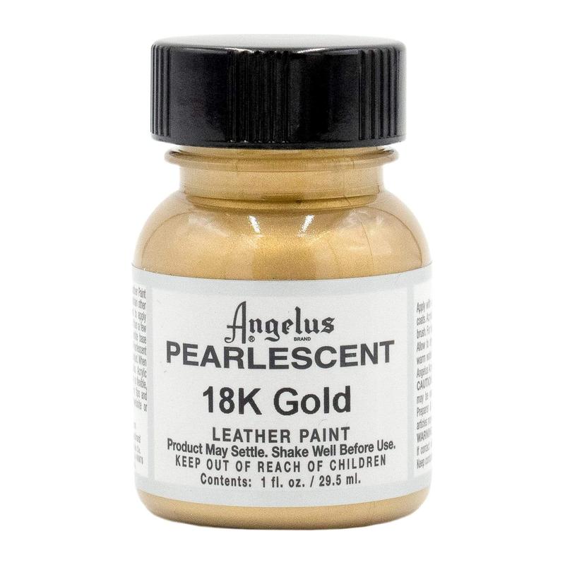 Angelus Pearlescent 18K Gold Acrylic Leather Paint - Flexible, Crack-Resistant, Peel-Resistant DIY Painting Supply for Shoe & Footwear Decoration Angelus Pearlescent 18K Gold Acrylic Leather Paint - Flexible, Crack-Resistant, Peel-Resistant DIY Painting Supply for Shoe & Footwear Decoration