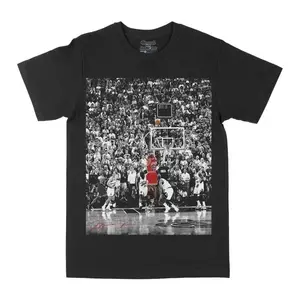 Pluok Seap Signature Moment Graphic Tee Classic Crew-Neck Short-Sleeve Jet Black Premium Cotton Blend Unisex Casual Regular Fit Men's Basketball Shirt