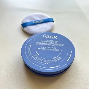 GAGK Matte Setting Face Powder with Soft Puff, Lightweight Pressed Powder for Daily Makeup and Oil Control
