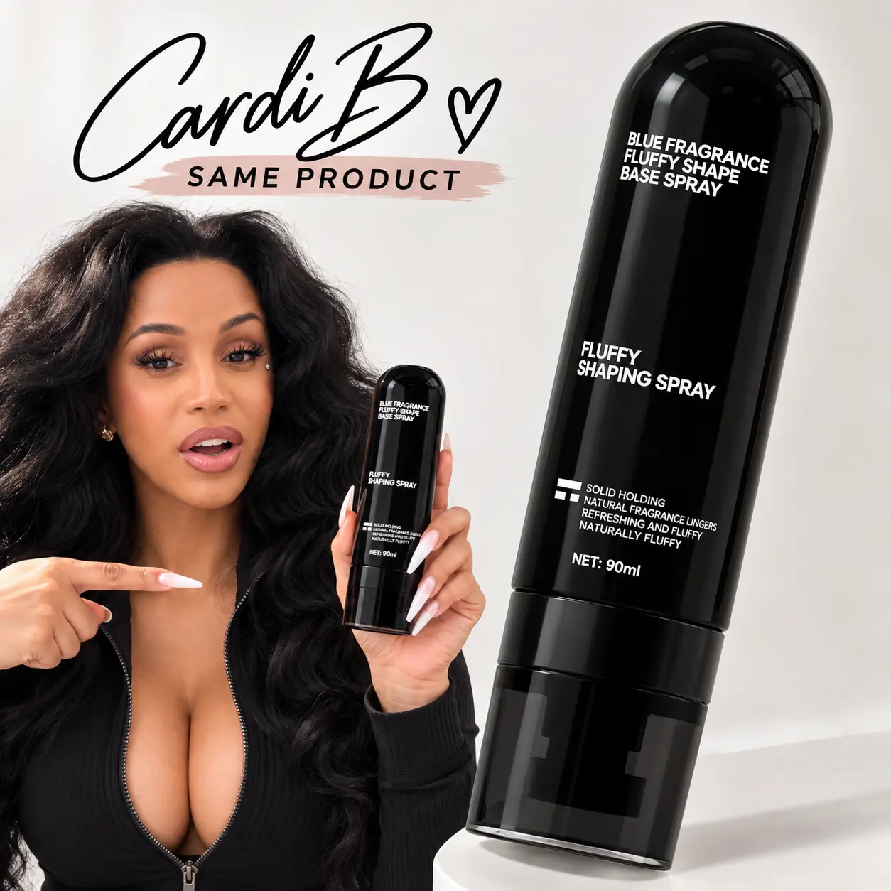 Peach-Scented Fluffy Hair Shaping Spray Gel for Fine Flat Locks - Lightweight Root Lifting, Volumizing Mist, Natural Volume, Bouncy Texture, Long-Lasting Flexible Hold, 90ml Science-Backed Haircare Formula Styling Mousse Hair Products ingredient
