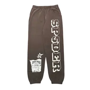 Spider Worldwide 5Star Rodeo Logo Sweatpants Brown White