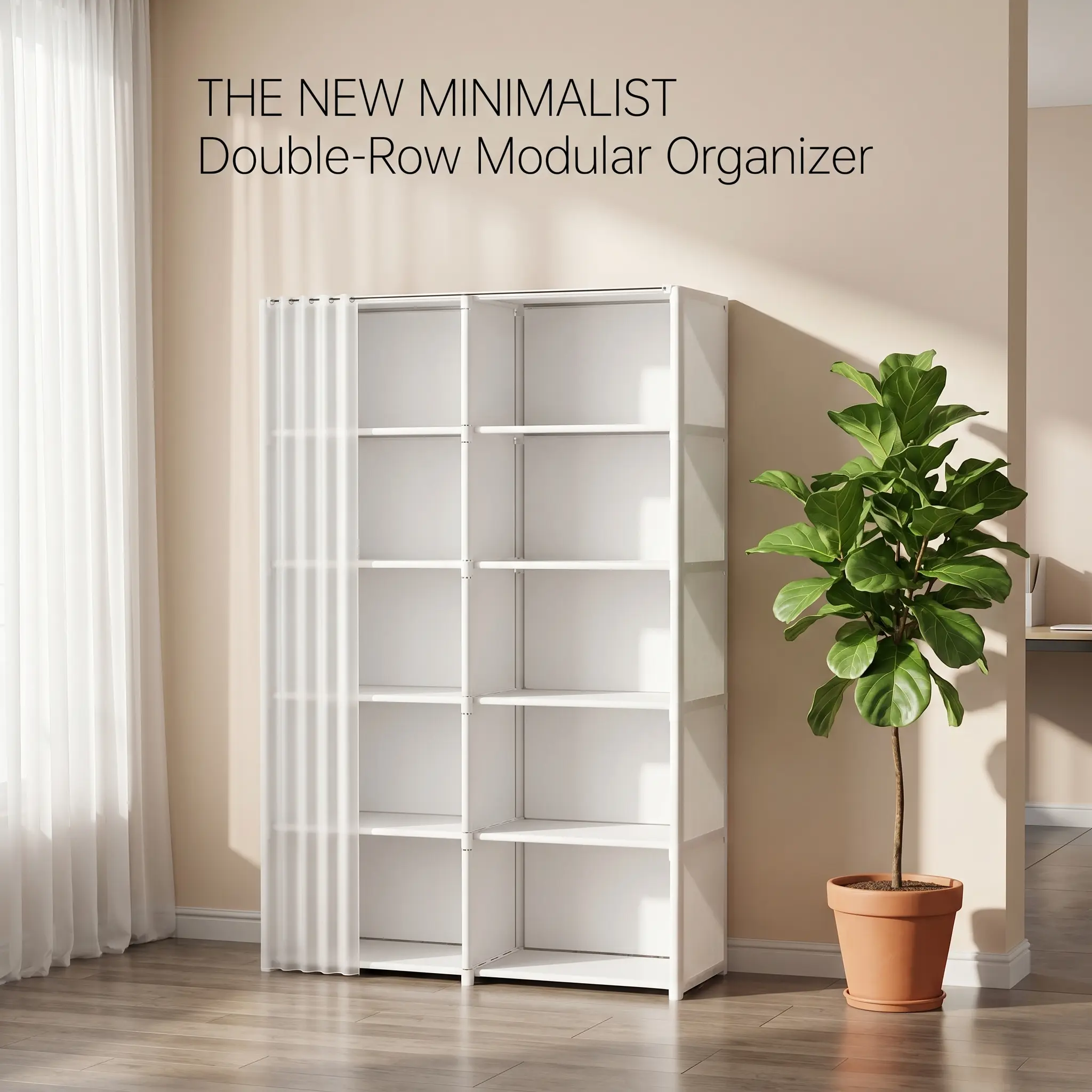 *31.49-inch Multi-functional Dustproof 5-Tier Storage Rack – Easy-to-Assemble Organizer for Bedrooms, Living Rooms and Wardrobes, Suitable for Living Room Furniture, Apartment Furniture and Storage Shelving Units