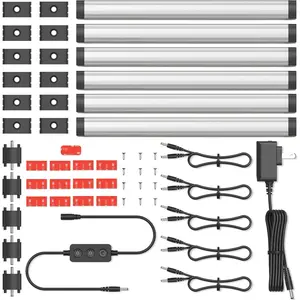 12-inch Plug-in LED Under Counter Lights for Kitchen, Soft White 3000K, Pack of 6, IN-0110-26-SN