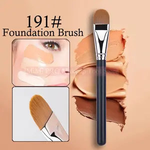 Upgraded M-191 Flat Round Ultra-Thin Foundation Makeup Brush, Professional Contour Liquid Foundation Cream Concealer, Make-Up Tool