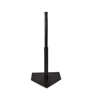 Official Home Plate Batting Tee Height Adjustable Rubber Baseball Trainer Portable Design for Youth to Adult Singles & Sets