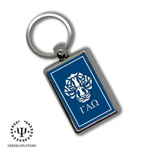 Gamma Alpha Omega Keychain Rectangular