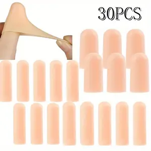 30Pcs Gel Finger Cots Thumb Protector for Finger Tips, Finger Gloves Caps Finger Protectors for Wounds Hand Eczema, Finger Arthritis, Finger Cracking (2 Sizes) - Tools & Hardware.