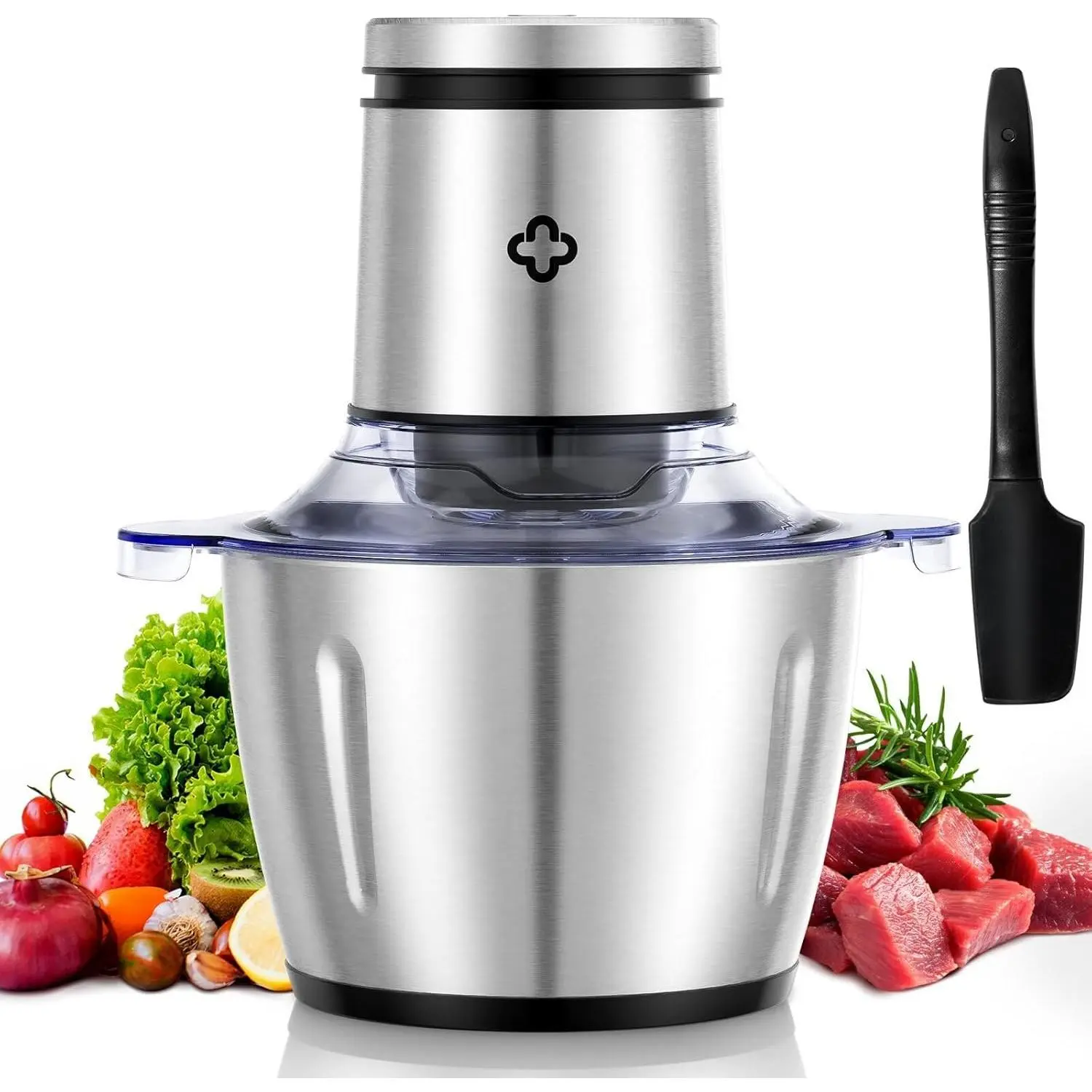 Processor Small, 8 Cup with Container, 2L 600W Electric Meat for Use ...