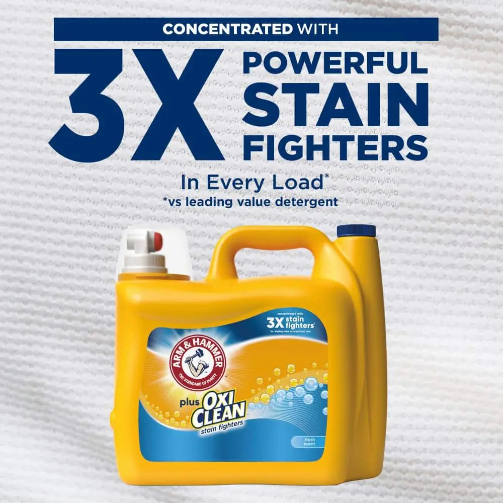 Fresh Scent Plus OxiClean Liquid Laundry Detergent ,166.5 oz
