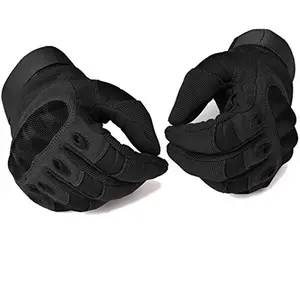 Tactical Gloves Motorcycle Riding Gloves Full Finger Gloves Black