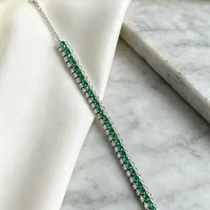 <PingEast jewelry > Natural Emerald Caterpillar bracelet
