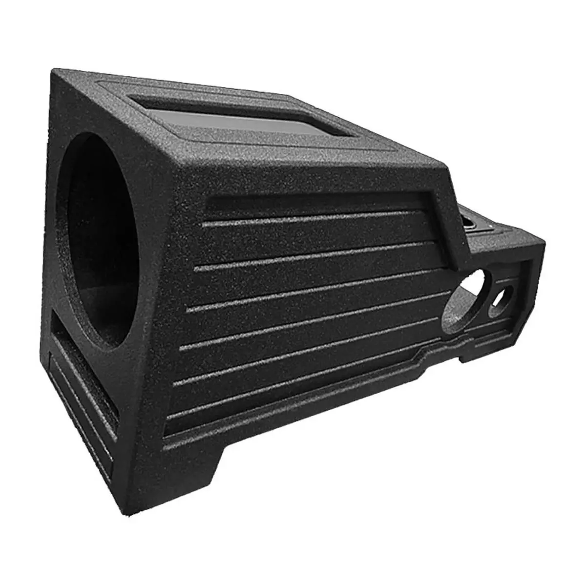 QPower QBFORDCC15 12 in. Pro Audio Single Vented Woofer, MDF Center Console for 2015-2023 F-150 & 2017-2023 Super Duty Crew Cab (Empty), Vent