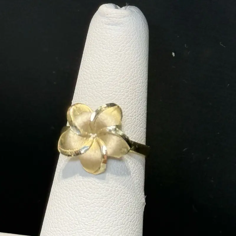 Hibiscus Flower 10k Ring (smaller version)