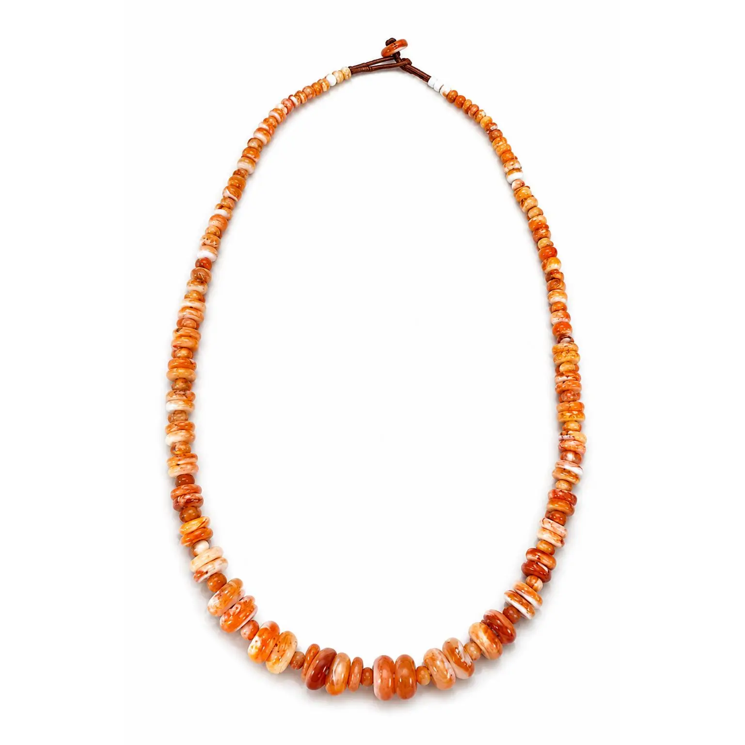 20” Spiny Oyster Graduated Necklace