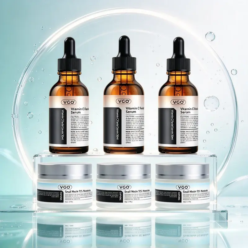 VGO 92% Snail Mucin Gel + Facial Serum Moisturizer - 30ml/50g Adult Skincare, Gently Brightening, All-Day Hydrate, Nourish, Anti-Aging, Cleansing, Daily Care for Dream Face Glow Up & Locking Moisture Multi-Pack Skin Repair