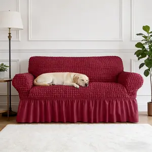 Solid Color Sofa Couch Covers, 1 Count Non-slip Sofa Slipcover, Dustproof Sofa Protector for Home Living Room, Bedroom and Office