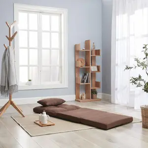 Triple Fold Down Sofa Bed, Adjustable Floor Couch Sofa with One Pillow, 5 Reclining Position, Convertible Upholstered Guest Sleeper,Adjustable Foldable Modern Leisure Sofa Bed Video Gaming Sofa -W24431118