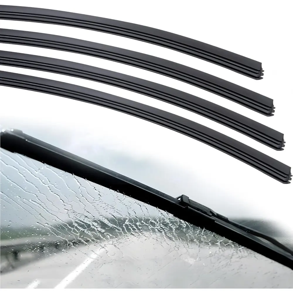 4 Pcs Wiper Blade Refill, 28 inch DIY Adjustable Universal Replacement Wiper Blade Refill, Wiper Blade Inserts For Front And Rear Windshield Wiper Blades Rubber Strip For Car, Truck, SUV