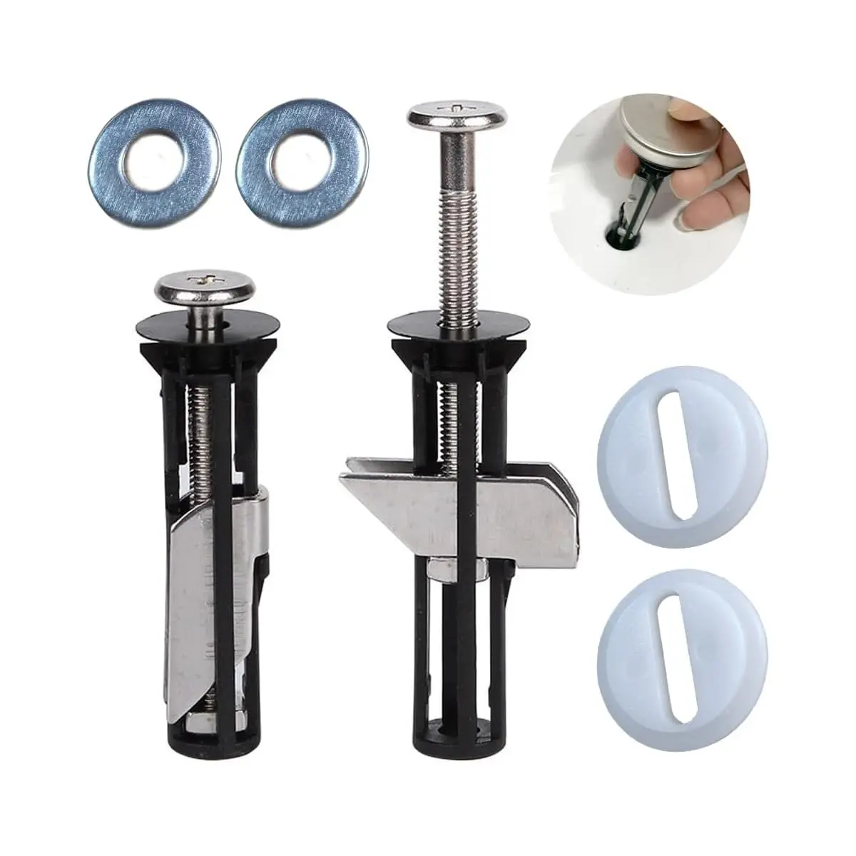 Universal Toilet Seat Bolt kit,Screws,Quick Release,Easy to Install- Toilet Seat Replacement Parts Kit,Toilet Cover Maintenance Accessories,Fixing Accessories