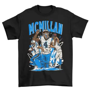 Comfort Colors Tetairoa McMillan Carolina Football T-Shirt, Cartoon Style Wide Receiver Graphic Tee, NFL Fan Game Day Outfit Shirt, Vintage Sports Streetwear Casual Athletic Tee