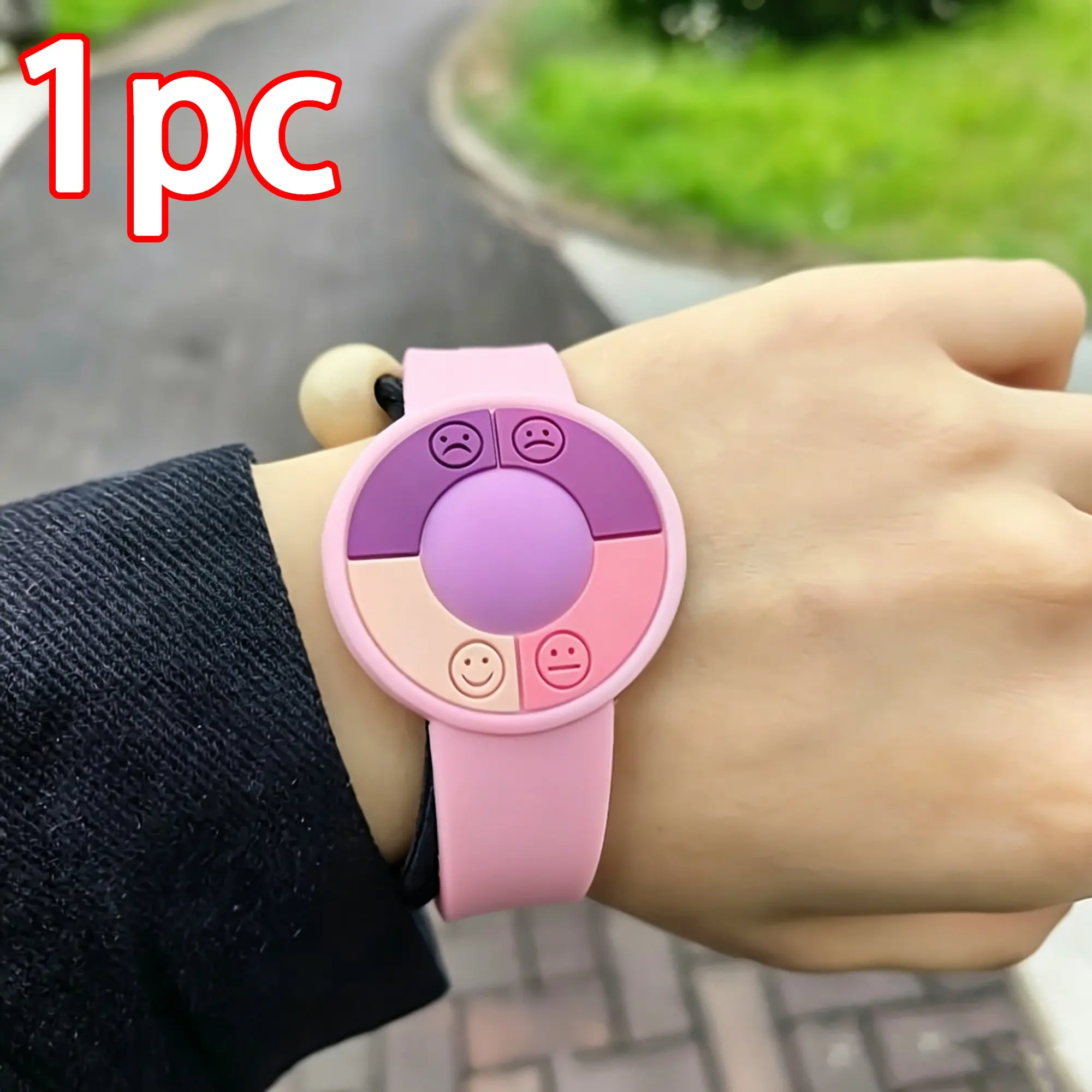 UV Sensitive Color-Changing Bracelet, Solar UV Tracker Wristband, Battery-Free, Valentine's Gift, Fun Fashion Accessory, Unisex Design