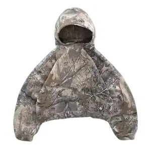 Oversize Camo Comfy Hoodie - Camouflage Patterned Sweatshirt for Women's Everyday Wear Long Sleeve Pullover Casual Fit Womenswear Oversized Piece Style