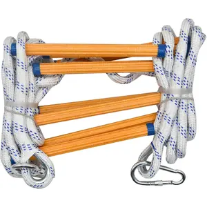 16ft Emergency Fire Escape Rope Ladder for 2-3 Story Homes