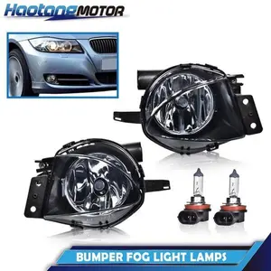 CROSSDESIGN Fit For 2006-2008 BMW E90 325i 328i 330i 335i Clear Bumper Fog Lights W/ Bulb