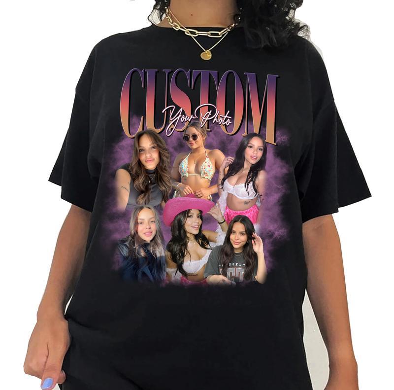 Custom Bootleg Rap T-Shirt, Custom Face Shirt With Name, Graphic Birthday Gift, 90s Graphic Tee Style, Personalize Your Name, Gift For Him, Gift For Her V25526