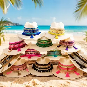 Handmade Decorative Hats – Synthetic Fiber, One Size with Internal Adjustment