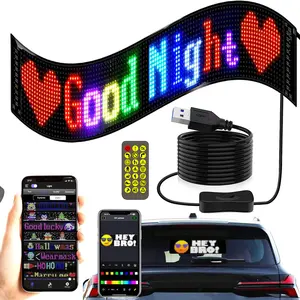 【Deal】LED Car Sign, ProgrammabieScrolling Huge Bright Advertising LEDSigns, LED Store Sign Bluetooth AppControl Custom Text PatternAnimation Programmable LED Displayfor Store Car Bar Hotel