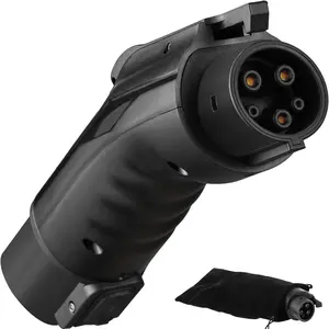 TikTokShopBlackFridayVEVOR Designed for Tesla to J1772 Adapter, 48A 240V Fit for All J1772 EVs, IP56 EV Charger Adapter with Anti-Drop Lock & Storage Bag, for Tesla Wall Connector, Destination Charger and Mobile Connector