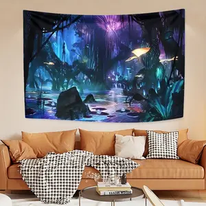 Avatar Fire and Ash Theme Peach Velvet Tapestry, Printed Tapestry Wall Hanging, Tapestry Wall Mural, Ideal for Living Room, Office, Party Decoration, Essential Christmas Gifts, Ideal Gifts for Friends, Girlfriends, Family and Colleagues