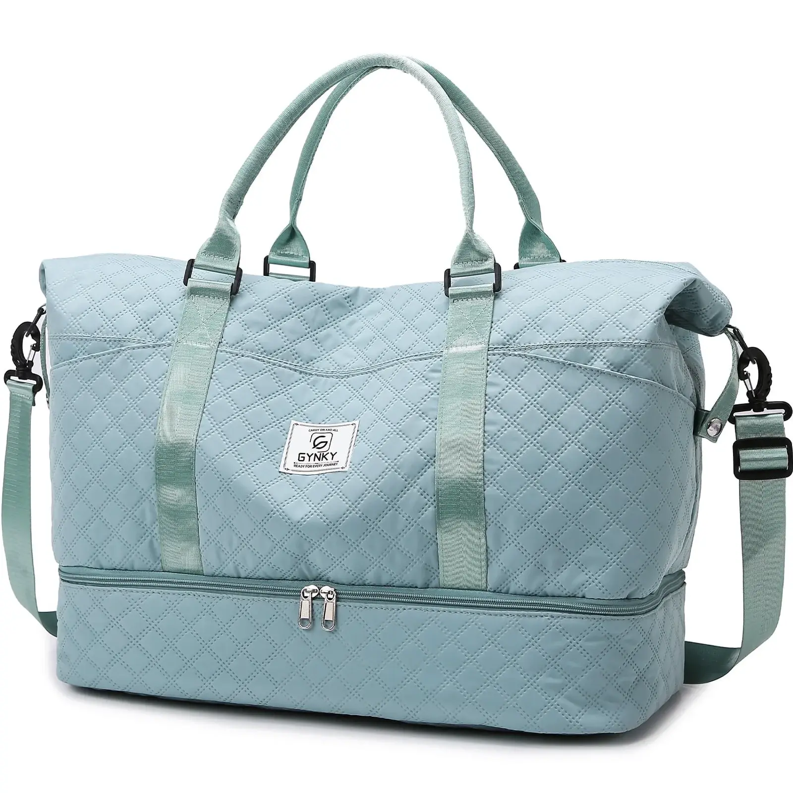 Gynky Travel Duffle Bag Weekender Bags for Women with Shoe Compartment Carry on Overnight Bag Gym Duffel Bag with Wet Pocket Hospital Bags for Labor and Delivery