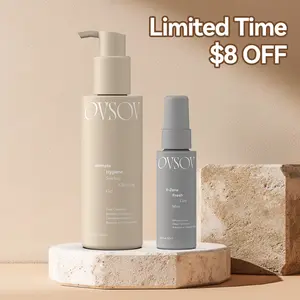 OVSOV Feminie Intimate Care Duo – Cleansing Gel & Refreshing Mist-- Hyaluronic Acid, pH Balanced Feminine Hygiene Products Vaginitis Relief