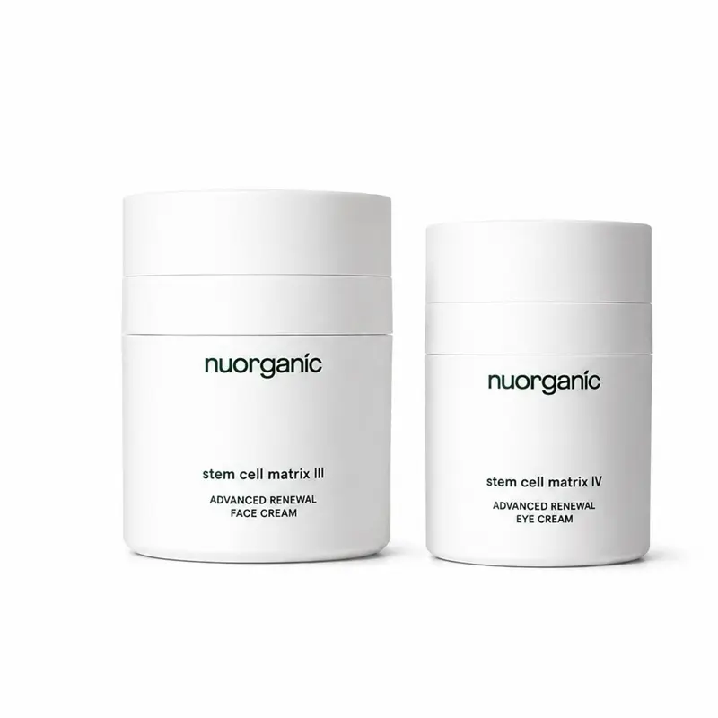 nuorganic NEW LAUNCH Firm & Reset 2-Piece Skincare Bundle - Face & Eye Treatments. Hydrates • Firms • Brightens • Smooths