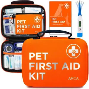Dog First Aid Kit - Pet Emergency Kit - Water Resistant High Visibility Reflective First Aid Pouch Dog Camping Essentials for Hiking, Backpacking, Sports, Hunting