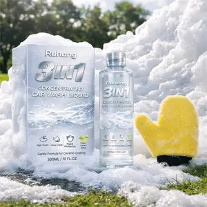 3-in-1 Concentrated Car Wash Soap Kit - High Foam & Paint Protection - Safe for Ceramic Coating, Includes Wash Mitt (10 fl.oz)