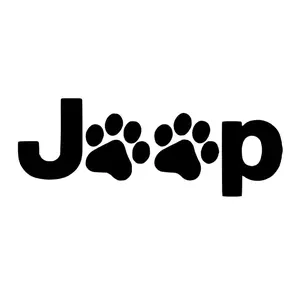 Jeep Decal with Dog Print Design - High-Quality Material